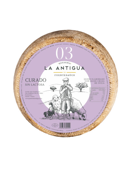 Queso de oveja curado sin lactosa