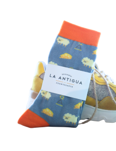 Calcetines divertidos de queso