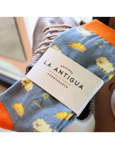 Calcetines divertidos de queso