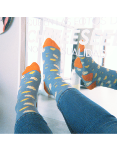 Calcetines divertidos de queso