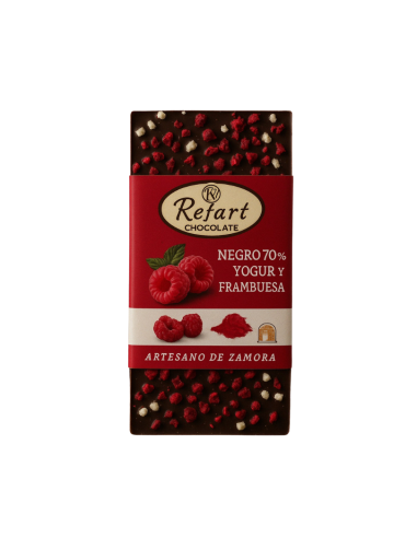 Chocolate negro 70% con yogur y frambuesa Alacena Tienda quesos online