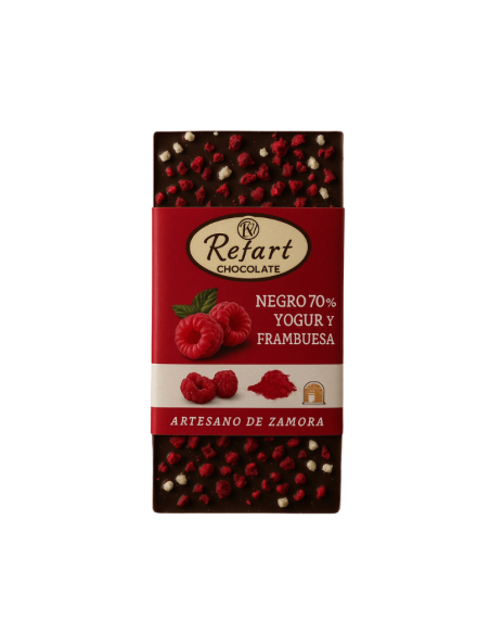 Chocolate negro 70% con yogur y frambuesa Alacena Tienda quesos online