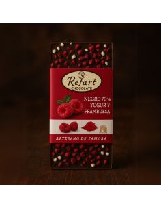 Chocolate negro 70% con yogur y frambuesa Alacena Tienda quesos online
